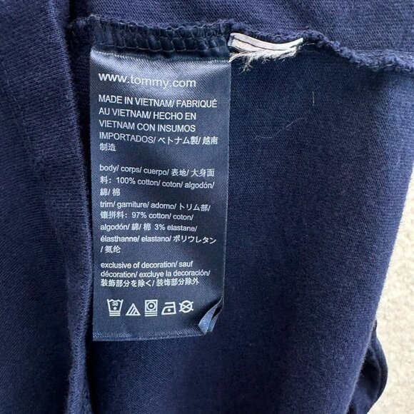 Tommy Hilfiger Denim Crop Top Pullover Crew Neck Long Sleeve Womens Blue Sze XXL - Picture 5 of 8